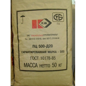 Цемент марки ПЦ500-Д20, 25 кг