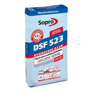 Гидроизоляция эластичная паропроницаемая Sopro DSF 523, 25кг