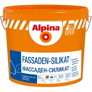 Фасадная краска Alpina EXPERT Fassaden-Silikat База 3, прозрачная, 9,4л