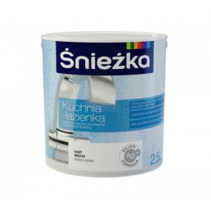 Влагостойкая латексная краска с добавлением силикона Sniezka Kuchnia-lazienka, 1л