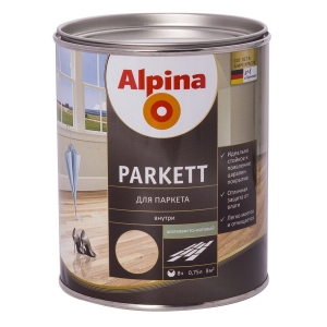 Лак для паркета Alpina Parkett, шелковисто-матовый, 0.75л