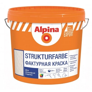 Фасадная краска Alpina EXPERT Strukturfarbe База 1, белая,15кг