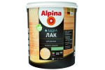 Лак алкидно-уретановый Alpina Аква Лак, шелковисто-матовый бесцветный, 0,75л