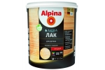 Лак алкидно-уретановый Alpina Аква Лак, глянцевый бесцветный, 2,5л